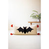 Halloween Bat Hand Hooked Pillow