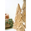 Carved Wood Christmas Tree w/Gold Detail