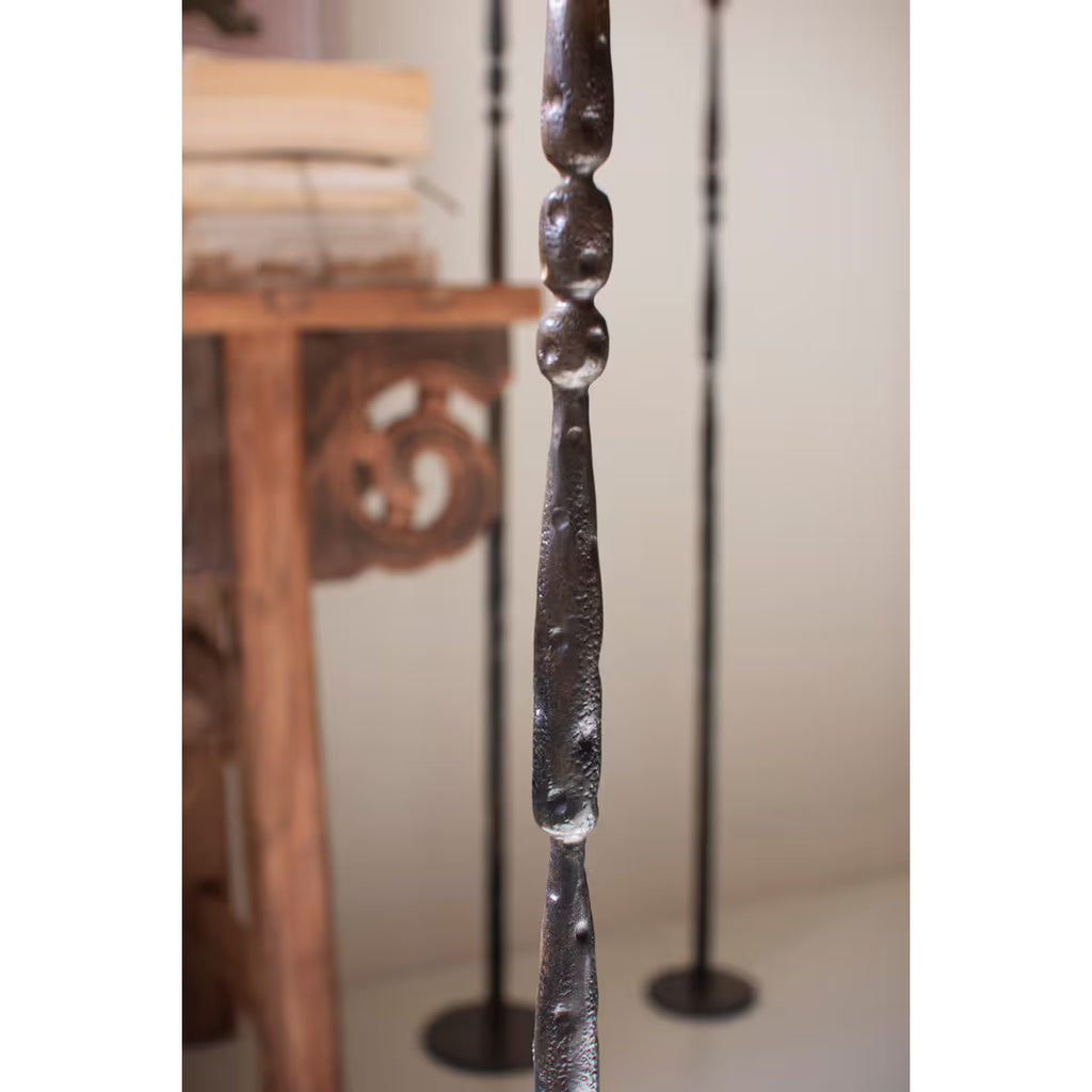 S/3 Tall Forged Iron Taper Candle Holders