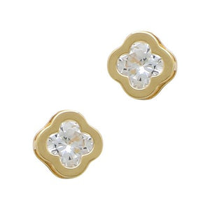 Niki Clover Earrings | Clear