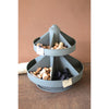Two-Tiered Round Metal Rotating Organizer