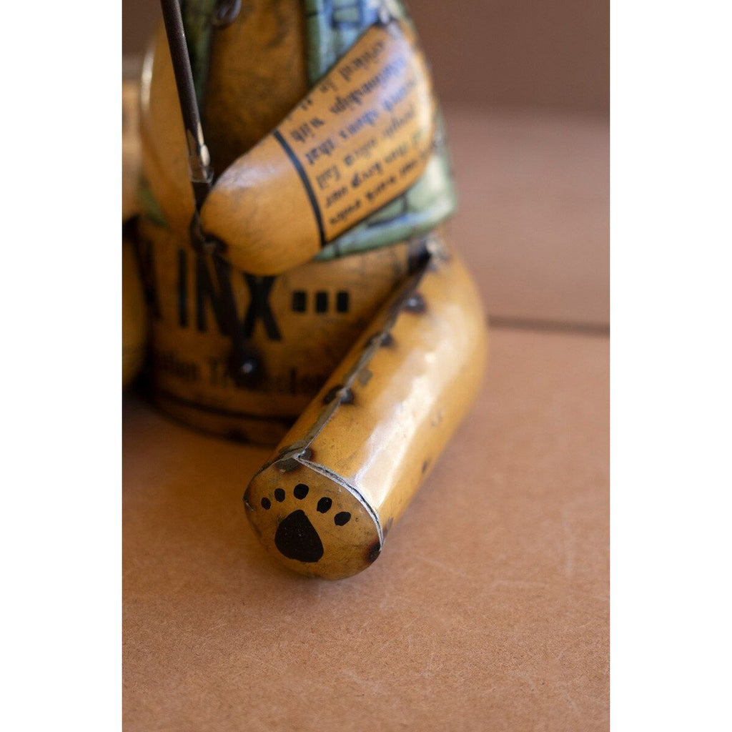 Recycled Iron Brown Bear Fishing