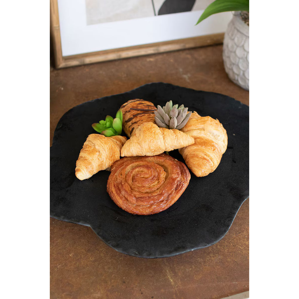 Black Limestone with Rustic Edge Lazy Susan