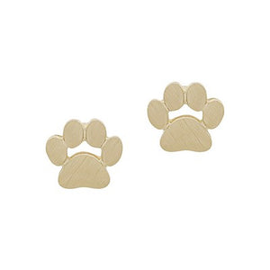 Paw Earrings | Gold