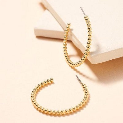 Ruth Beaded Hoop Earrings