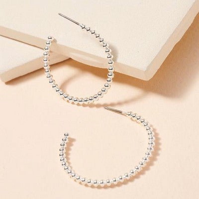 Ruth Beaded Hoop Earrings