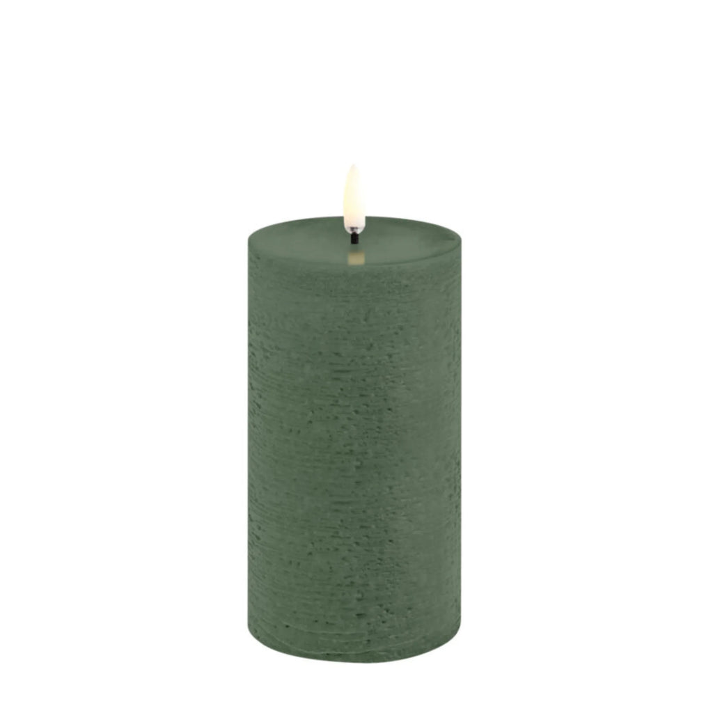 Uyuni Pillar Candle | Olive Green (Rustic)