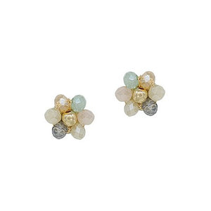 Crystal Flower Stud Earrings