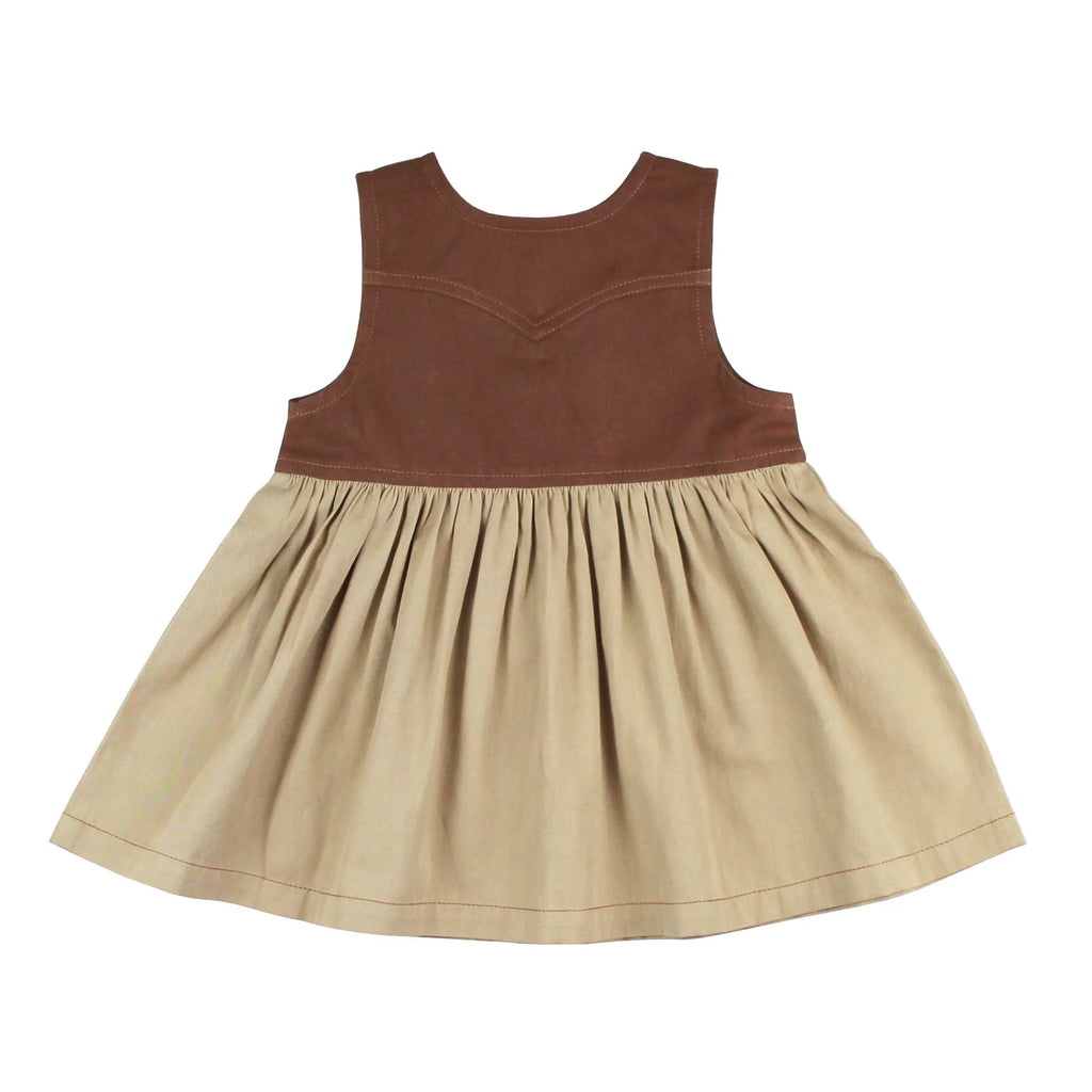 LIMITED EDITION Organic Sleeveless Western Dress | Oatmeal