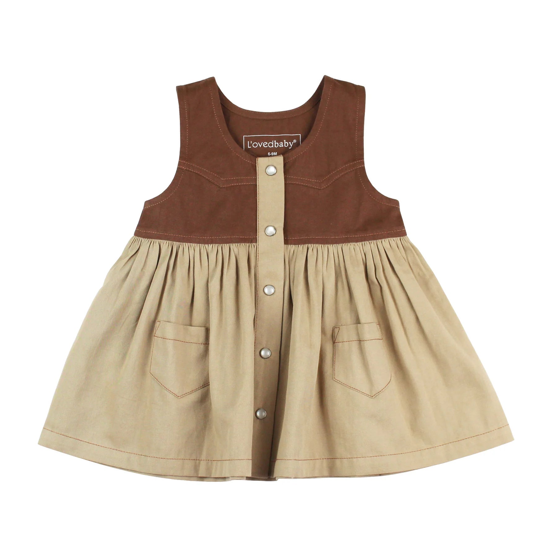 LIMITED EDITION Organic Sleeveless Western Dress | Oatmeal