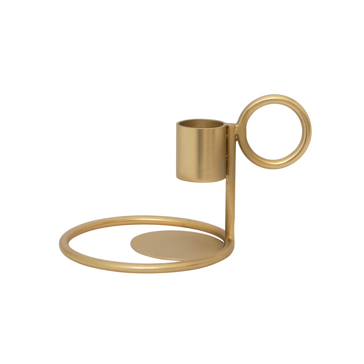 Gold Candleholder | Double Ring