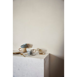 Gold Candleholder | Double Ring
