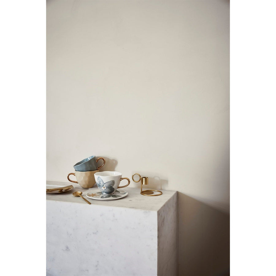 Gold Candleholder | Double Ring
