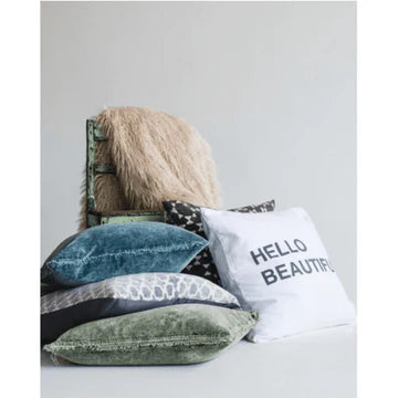 Pillow Collection - Velvet Pillows w/Poms
