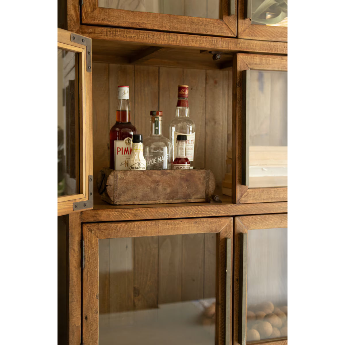 Wood & Metal Display Cabinet