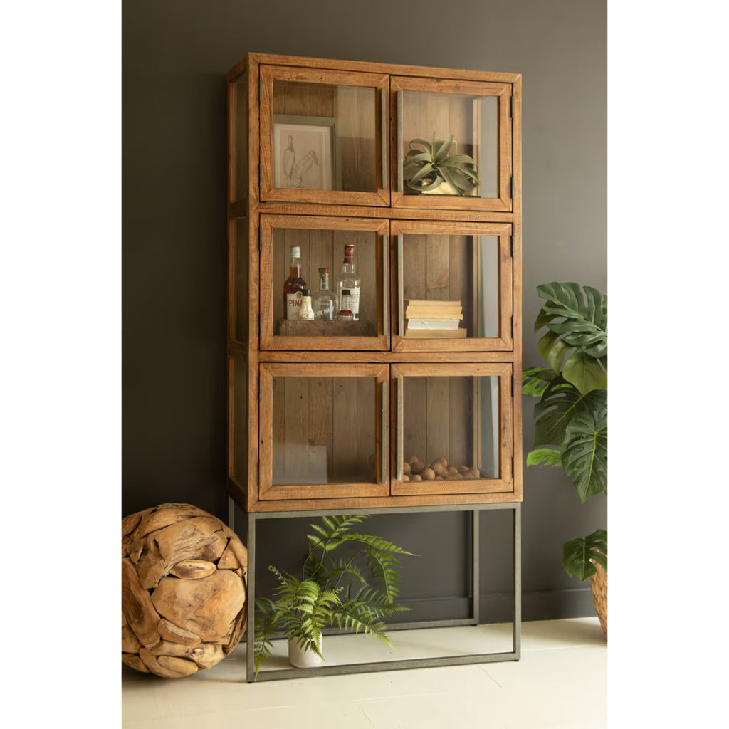 Wood & Metal Display Cabinet