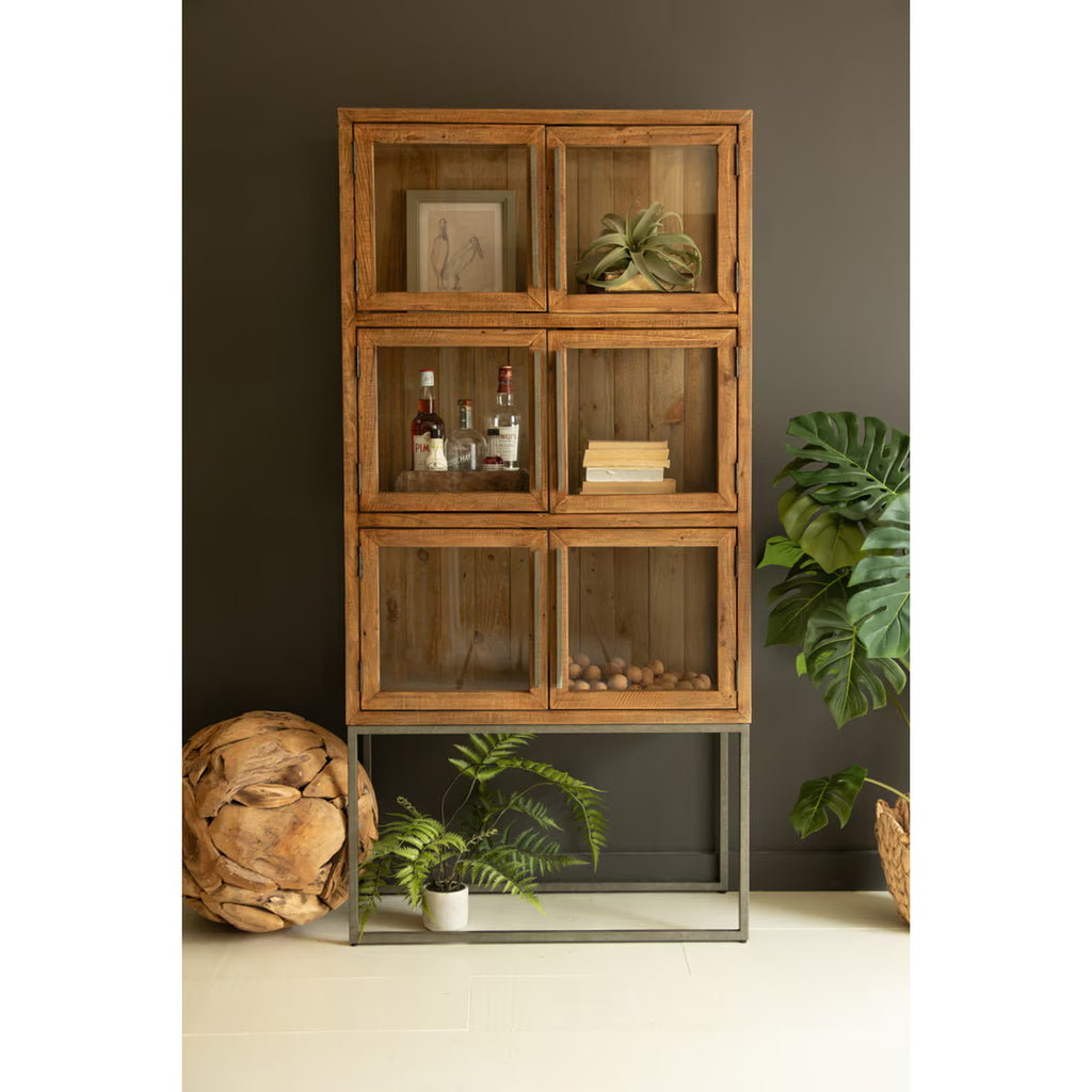 Wood & Metal Display Cabinet