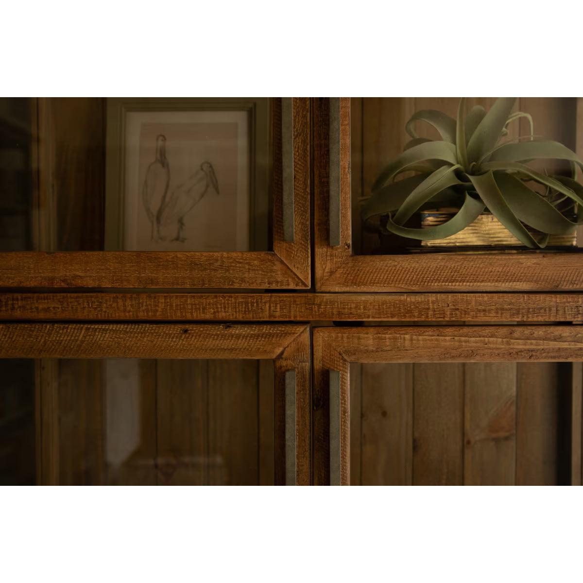 Wood & Metal Display Cabinet