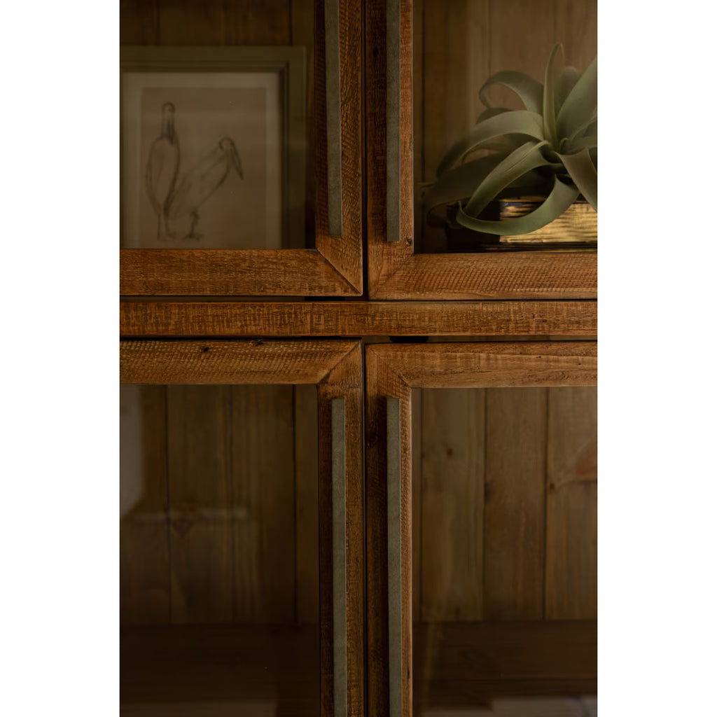 Wood & Metal Display Cabinet