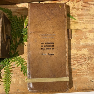 Leather Skinny Notepad Cover