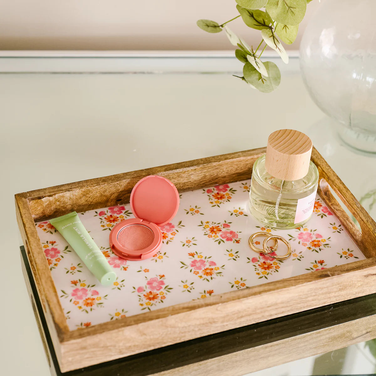 Rectangle Wood Enamel Tray