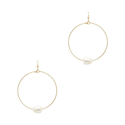 Wyatt Gold Pearl Earrings