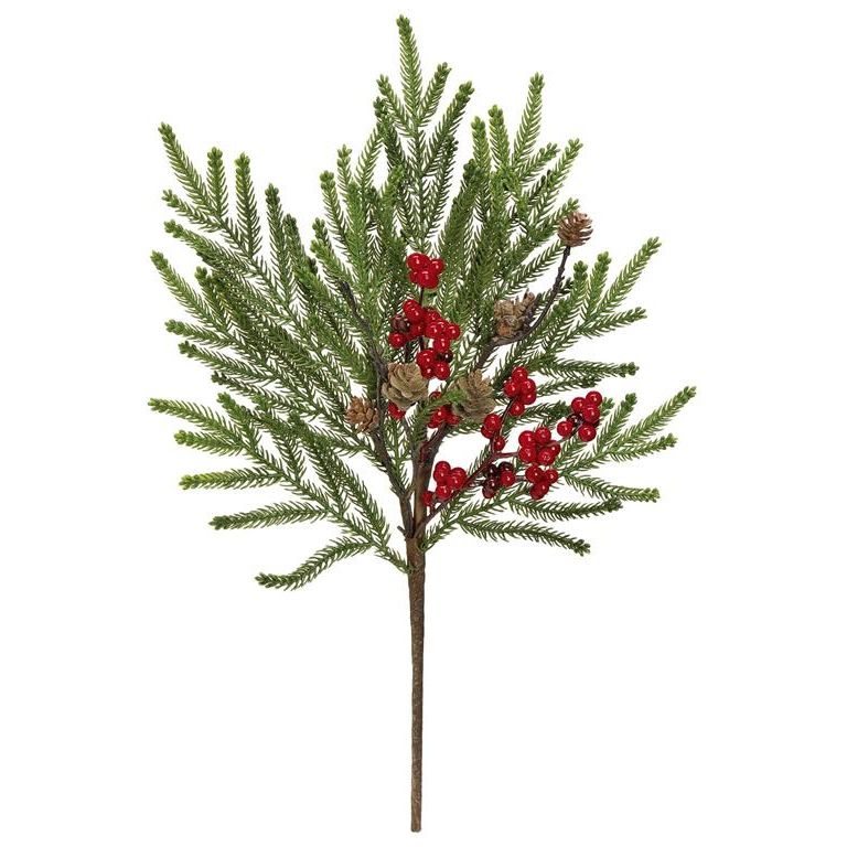 Real Touch Pine, Pinecone & Berry Spray