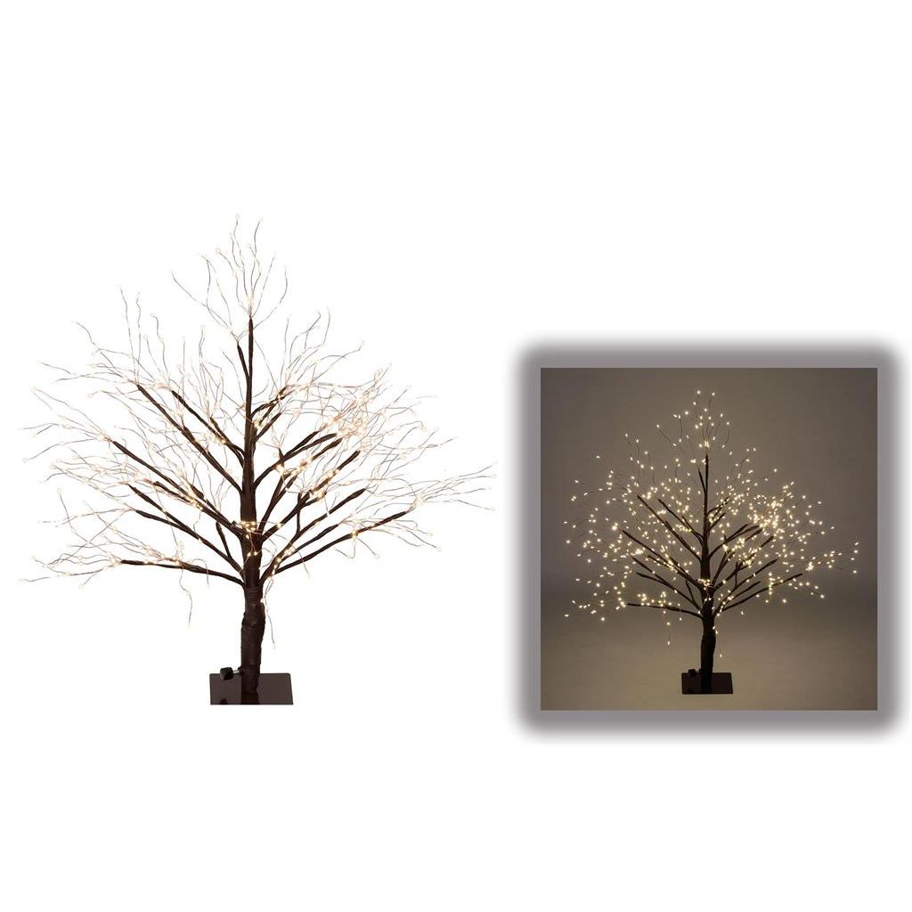 Matte Brown Micro LED Twig Tree | 2'