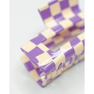 Checker Hair Claw | Orange
