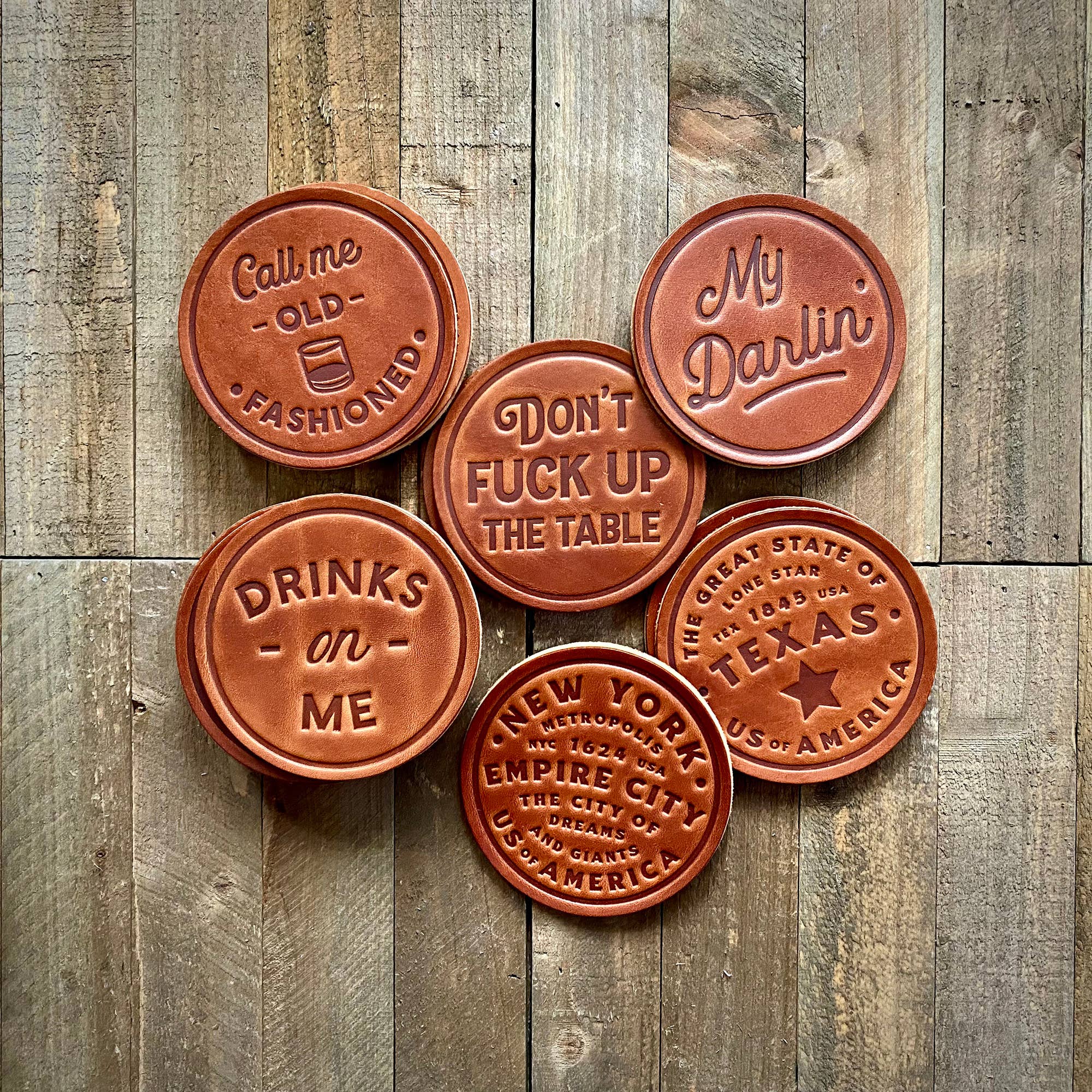 Leather Coaster | Tennessee Football