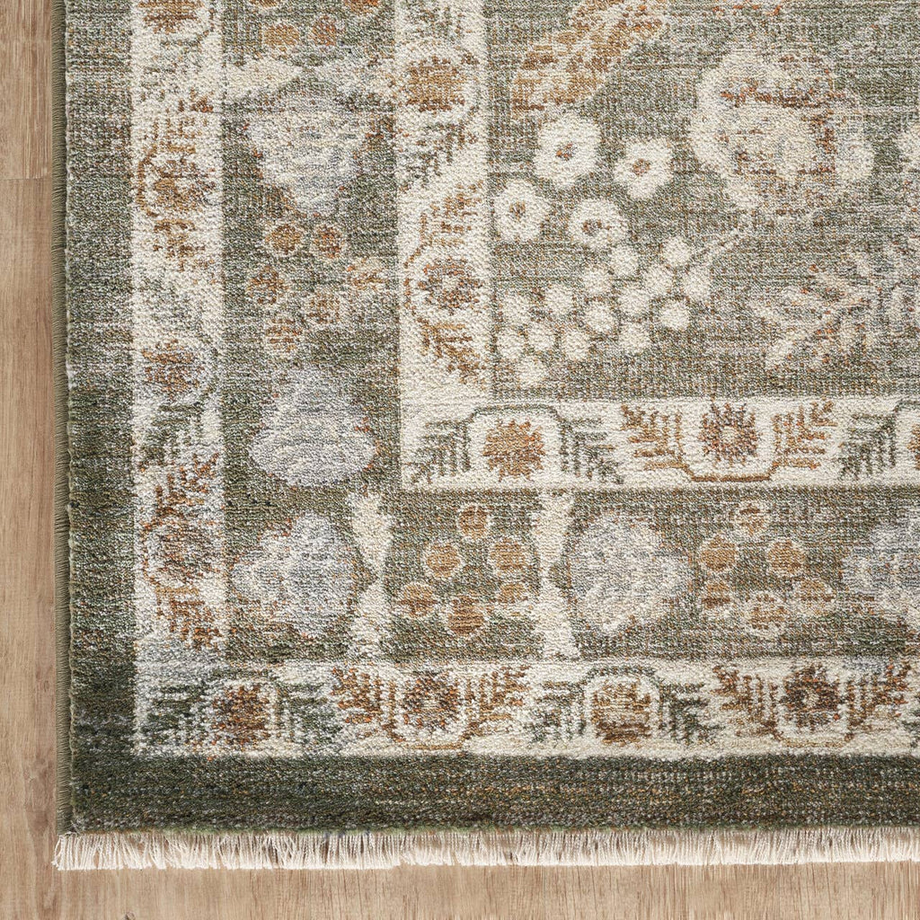 Abani Rugs - Alara Traditional Sage Green Vintage Floral Border Area Rug: 7'9" x 10'