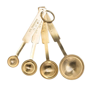 S/4  Measuring Spoons | Brass Finish