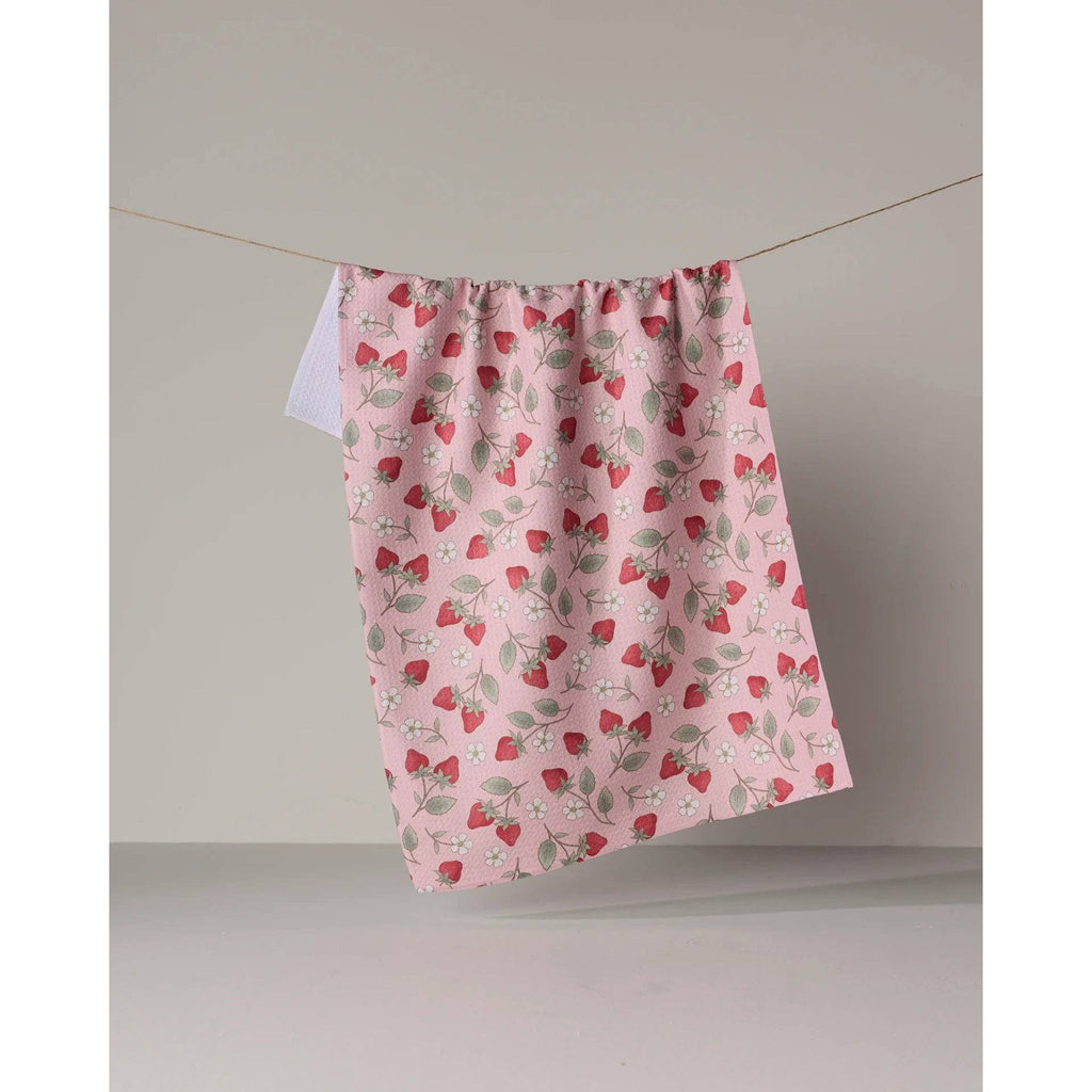 Geometry - Strawberry Farm Tea Towel (Ivory)