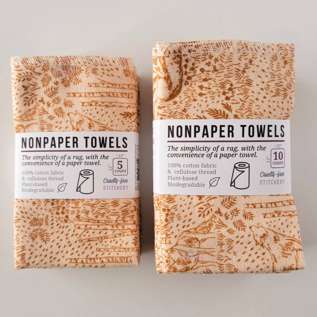 Cruelty-Free Stitchery - NonPaper Towels - Acorn Woodland: 10