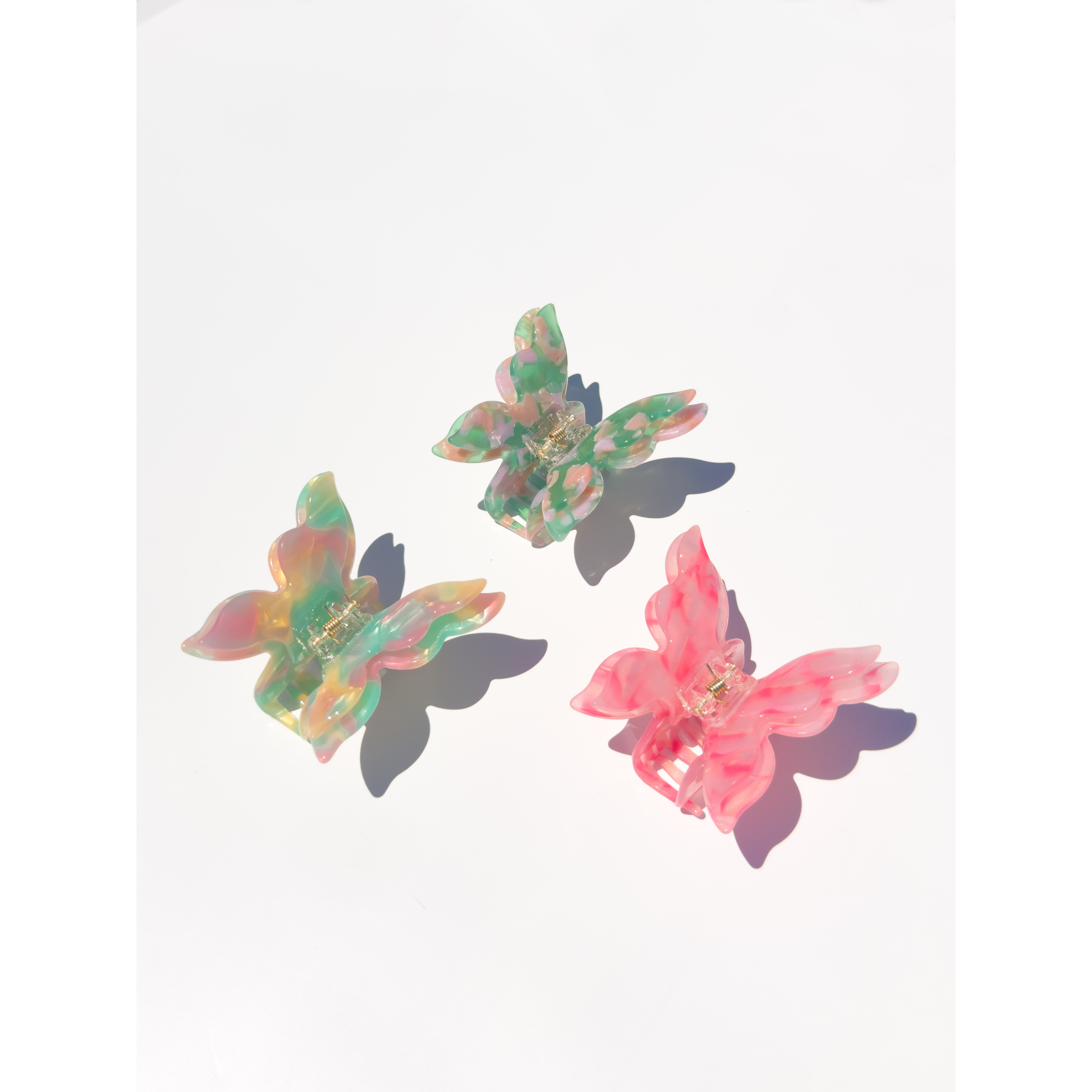 Flutter Butterfly Hair Claw Clip | Mossy Pink