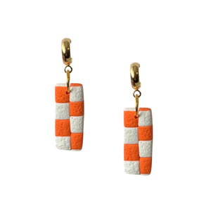 VOLS Checkered Rectangle Earrings