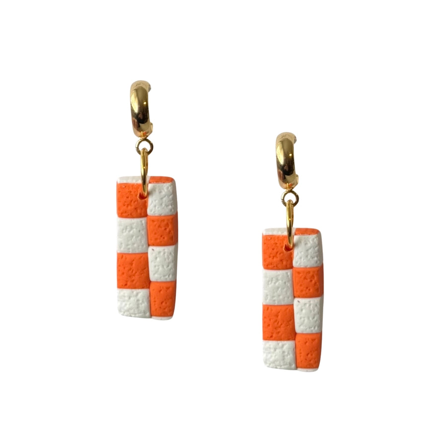 VOLS Checkered Rectangle Earrings