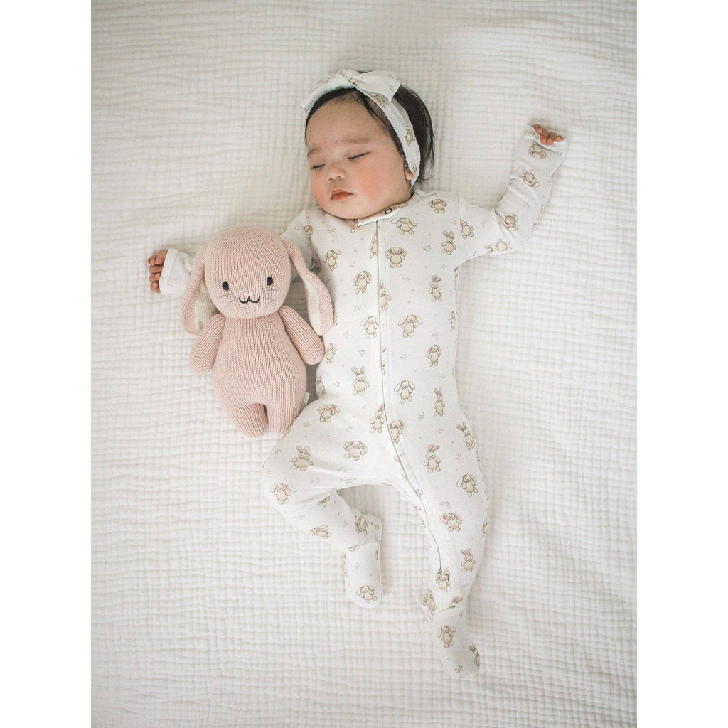 Organic 2-Way Zipper Footie | Brixy Bunny