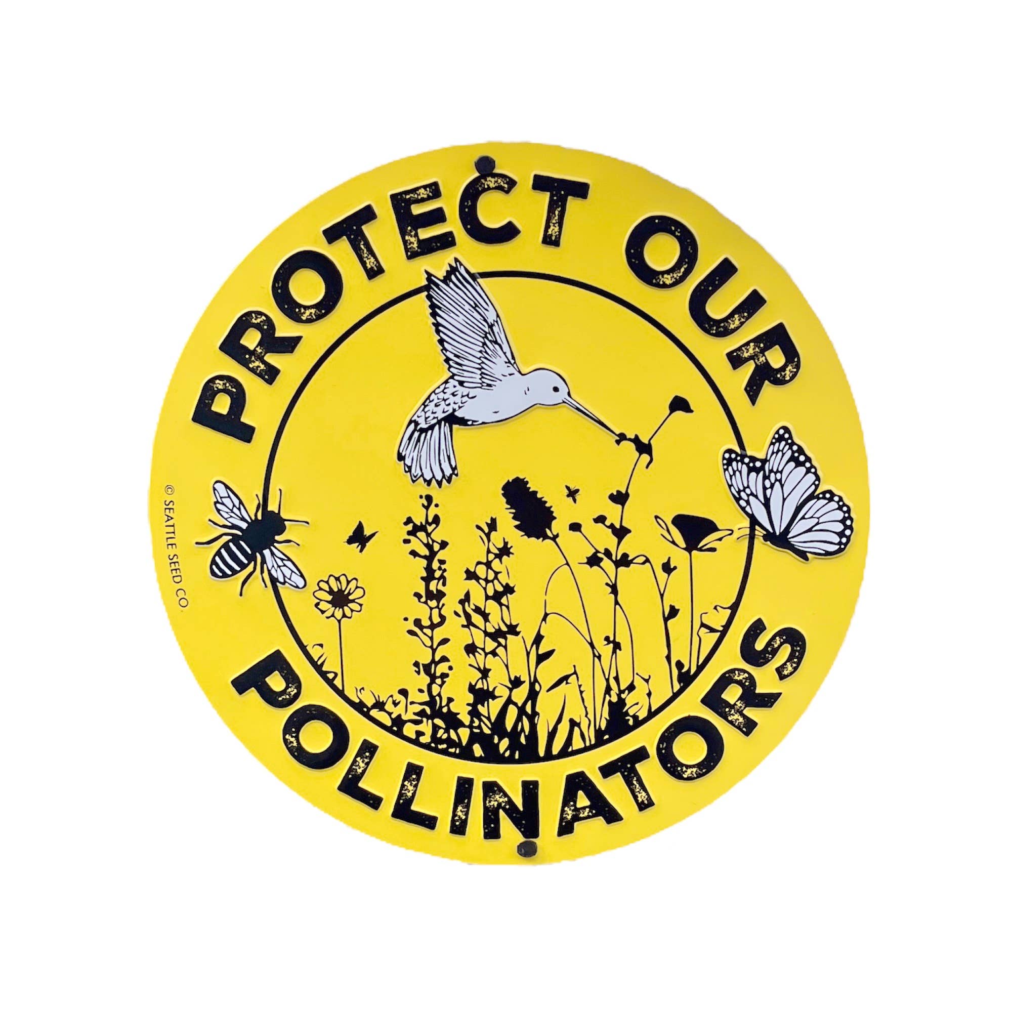 Metal Garden Sign | Protect Our Pollinators