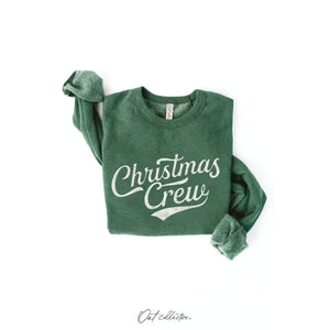 Christmas Crew Graphic Sweatshirt  | Cranberry Heather
