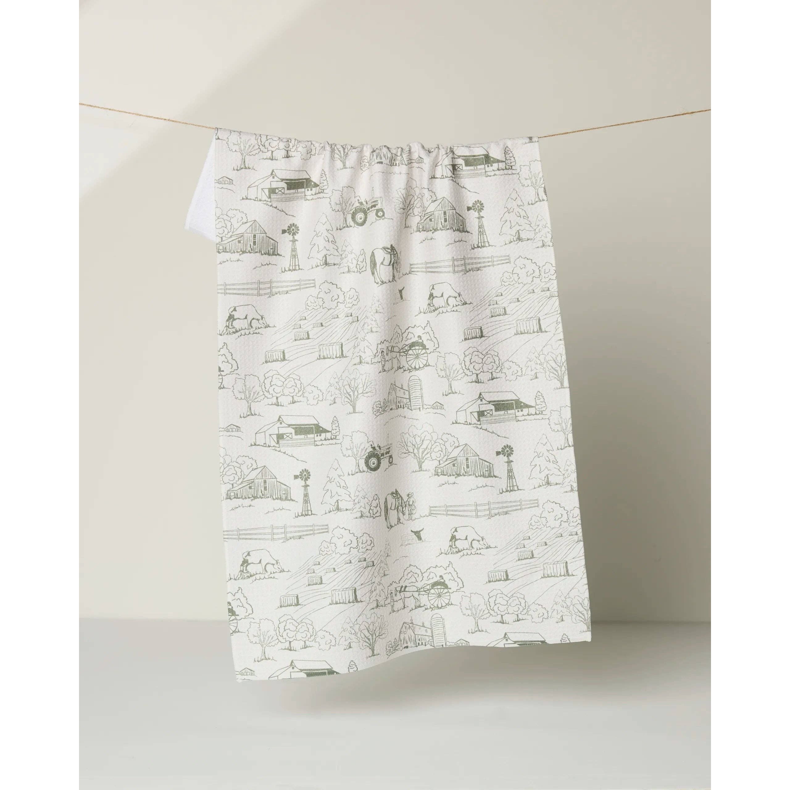 Geometry - Farmyard Tea Towel