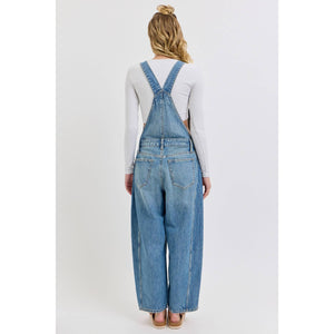 Mid Waisted Barrel Overalls