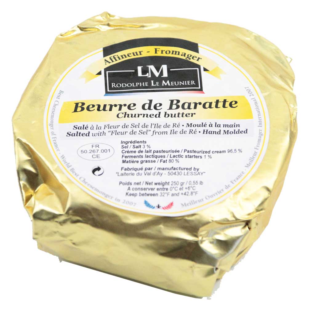 Le Meunier French Churned Butter with Fleur de Sel (8.8 oz)