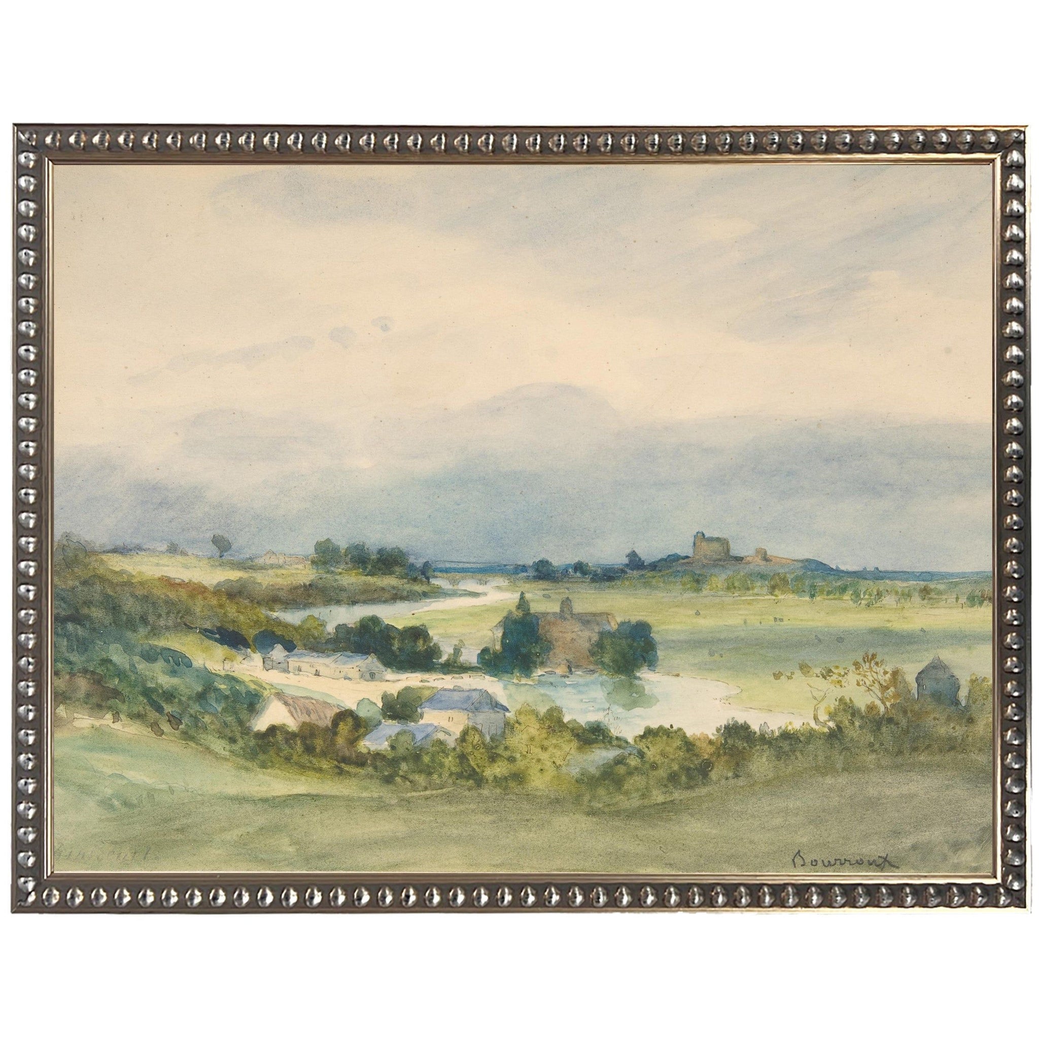 Vintage Watercolor | Landscape Scene