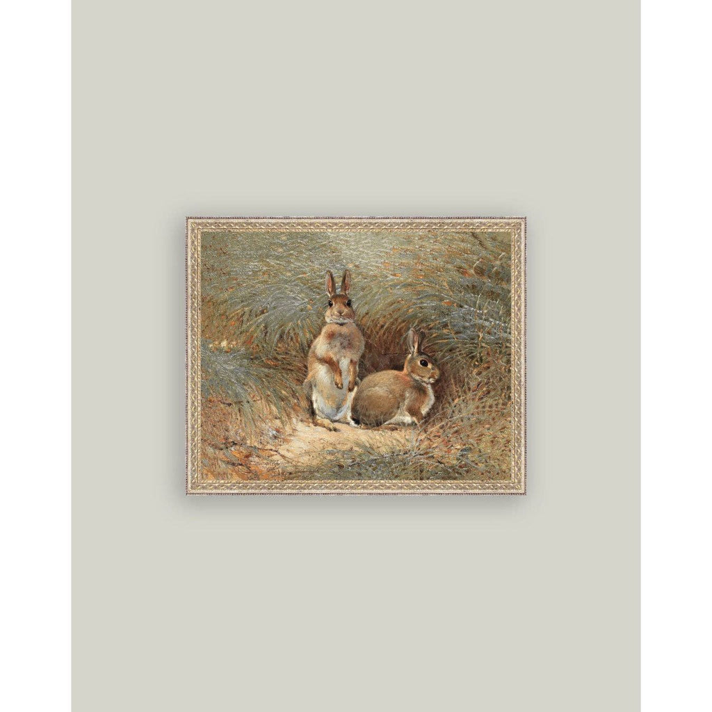 Framed Antique Art | Bunnies - 7x5