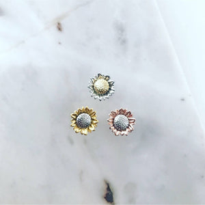 Sunflower Earrings | Gold