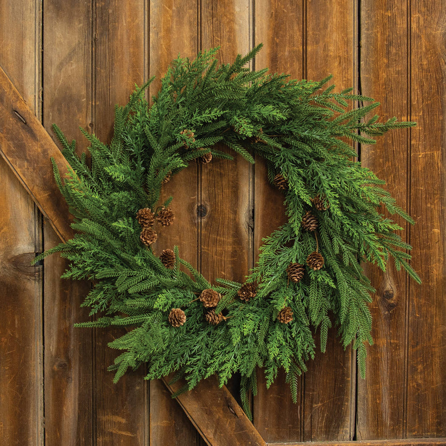 Soft Needle Pine & Cones Wreath