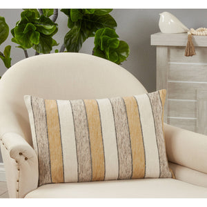 Striped Throw Pillow | Down Filled