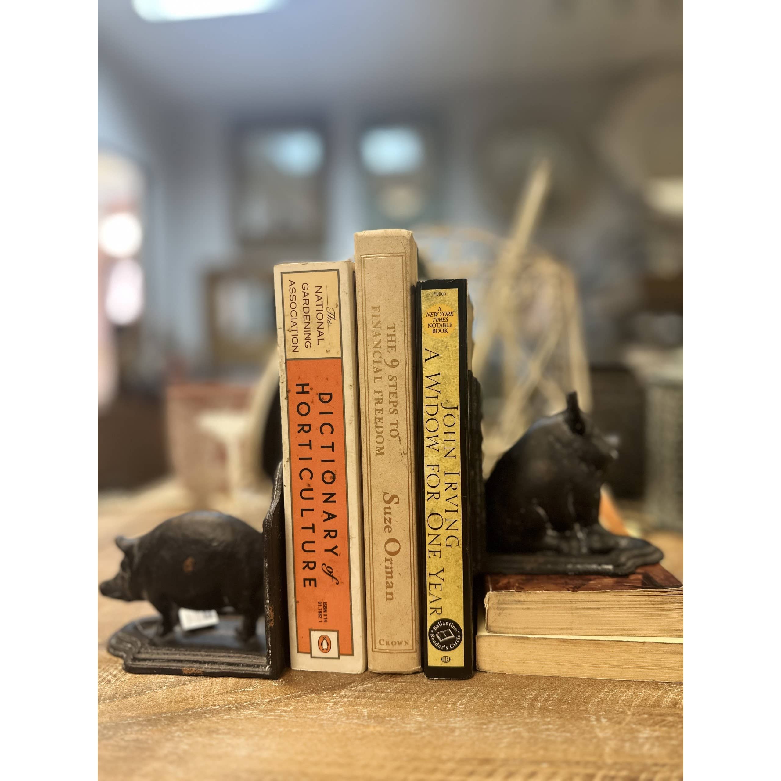 S/2 Cast Iron Pig Bookends