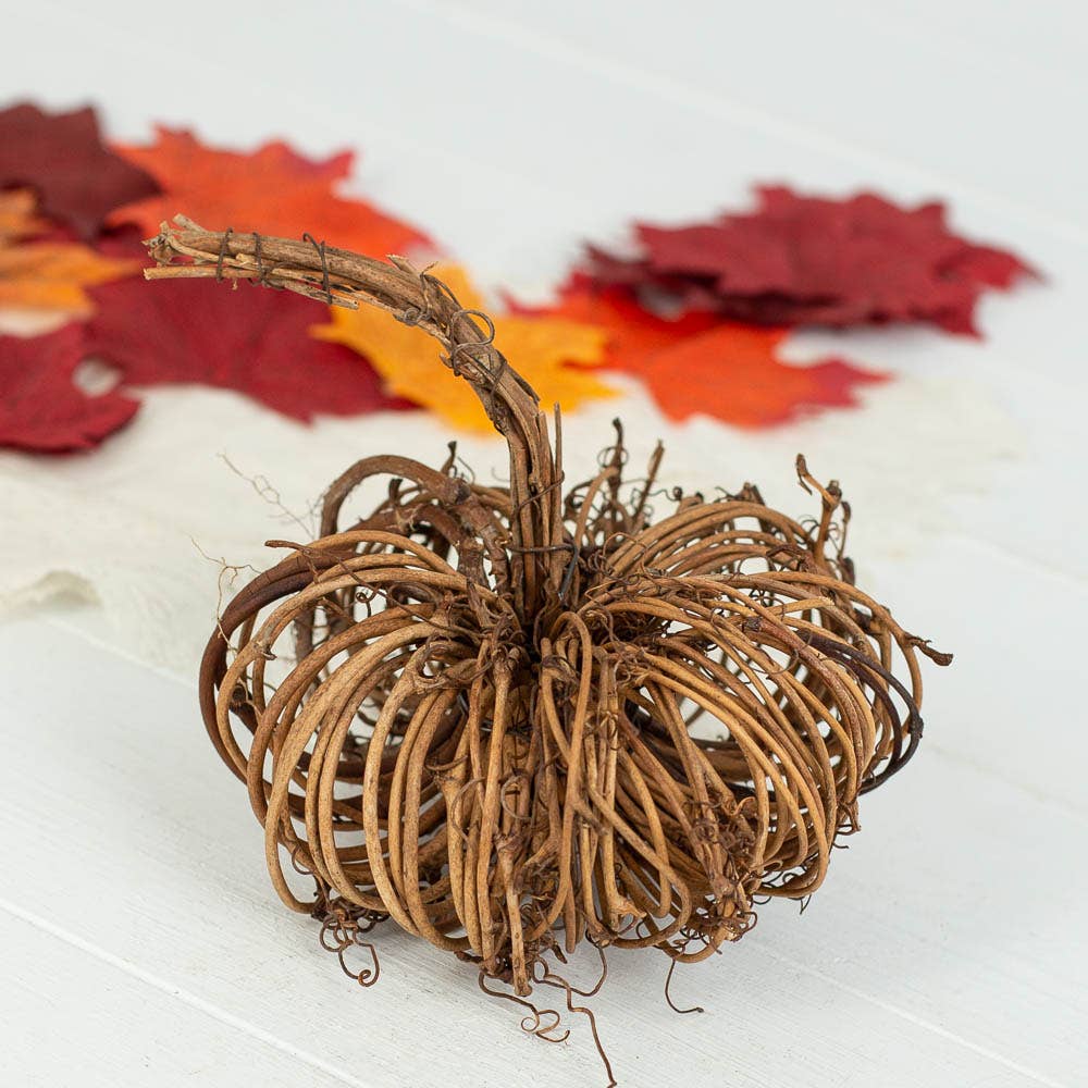 Natural Grapevine Mini Pumpkin